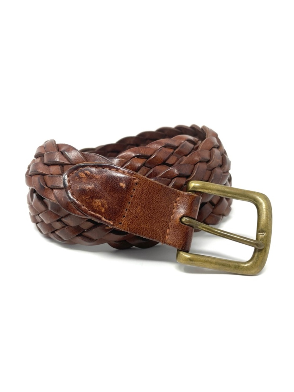 Eddie Bauer Men’s Breaded Leather Belt